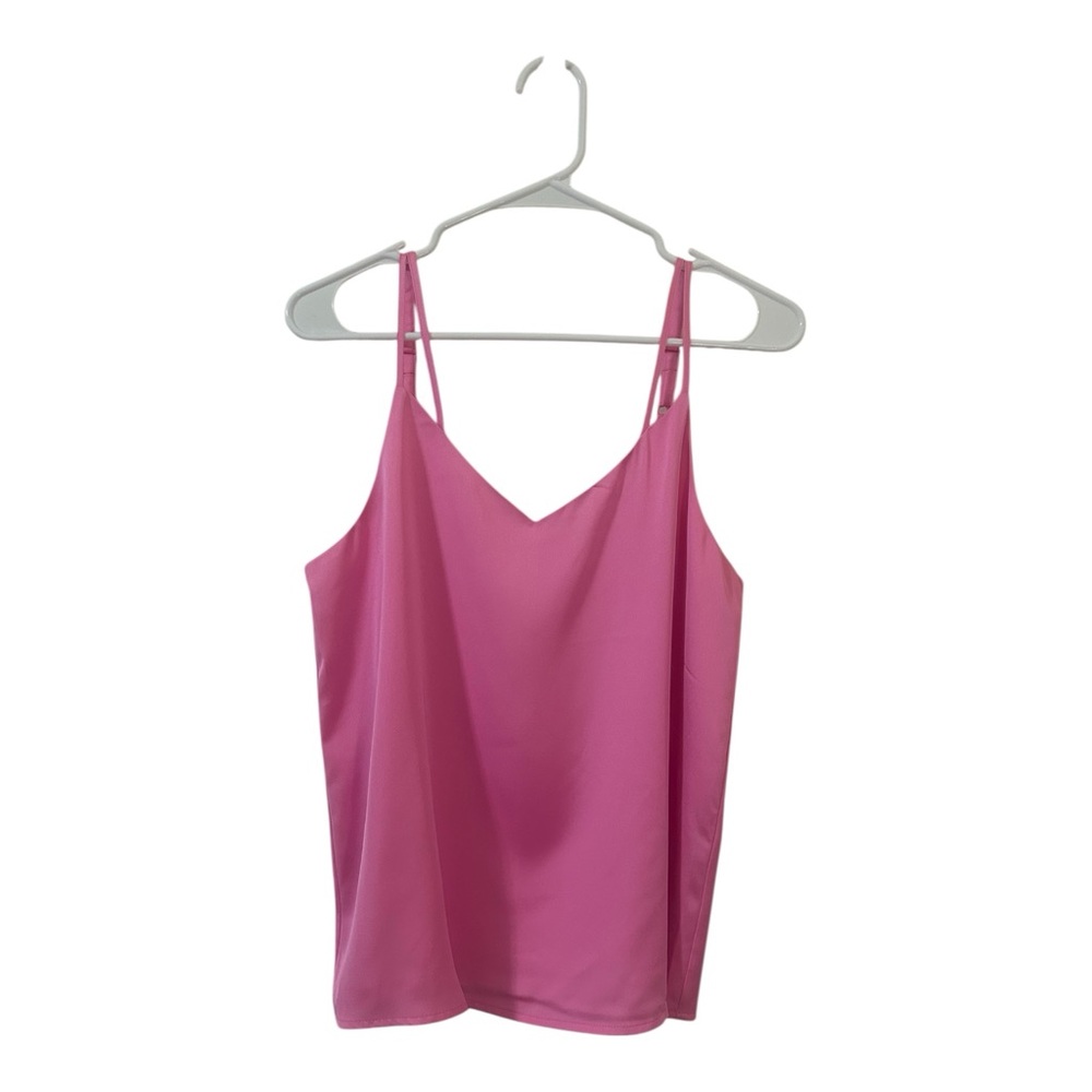 Skies Are Blue Vibrant Pink Spaghetti Strap Top